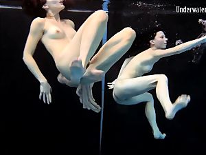 two gals swim and get nude marvelous