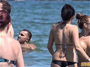 large bra-stuffers unexperienced bra-less kinky teenagers voyeur Beach movie